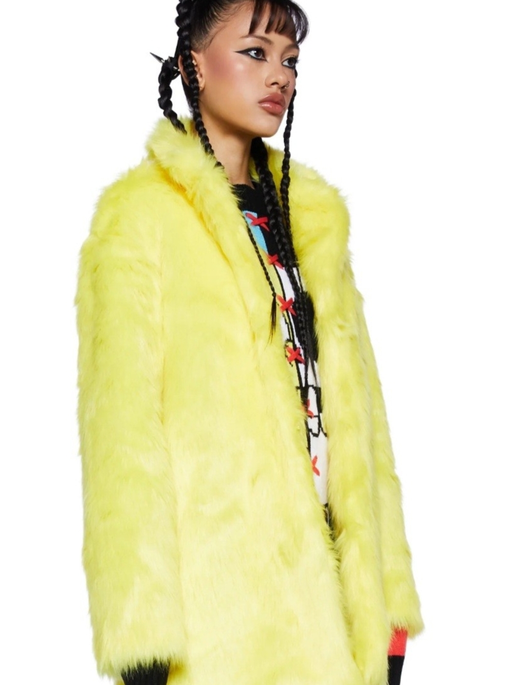 Dolls Kill x SpongeBob SquarePants Faux Fur Coat